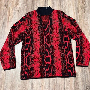 Inner Circle • Snake Print Keyhole Sweater